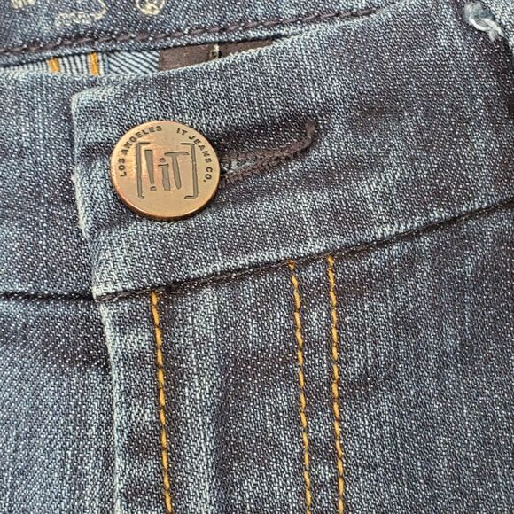 iT Jeans Womens Size 27 Diva Flared Low Rise Dark Wash Stretch 26x32 - Picture 8 of 12